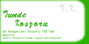 tunde koszoru business card